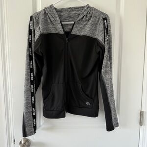 WRKT Black & Gray Hooded Bomber Jacket